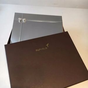 Papyrus silver wedding guest sign book.